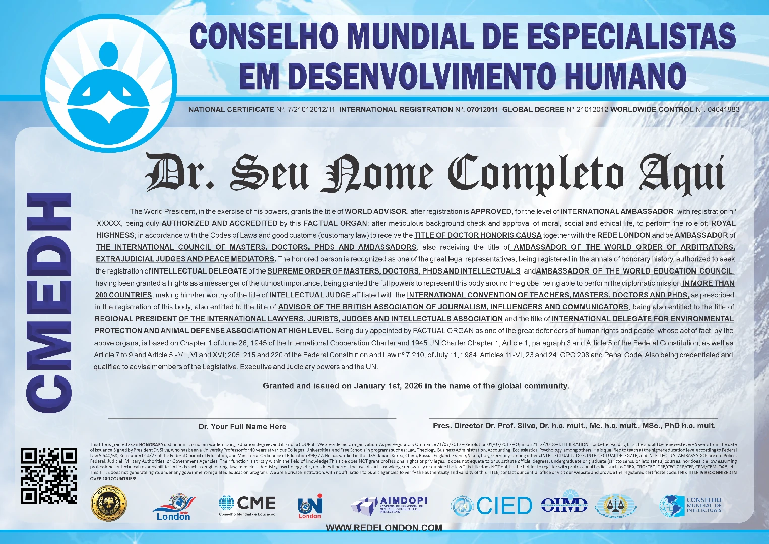 certificado internacional