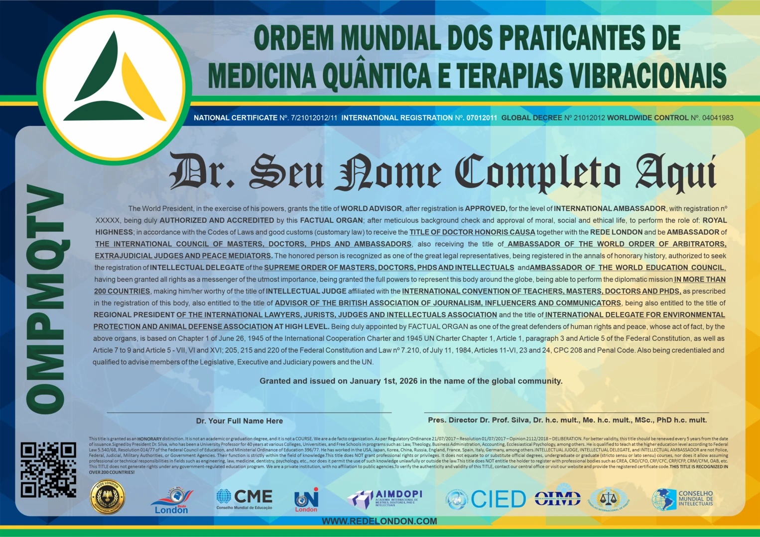 certificado internacional