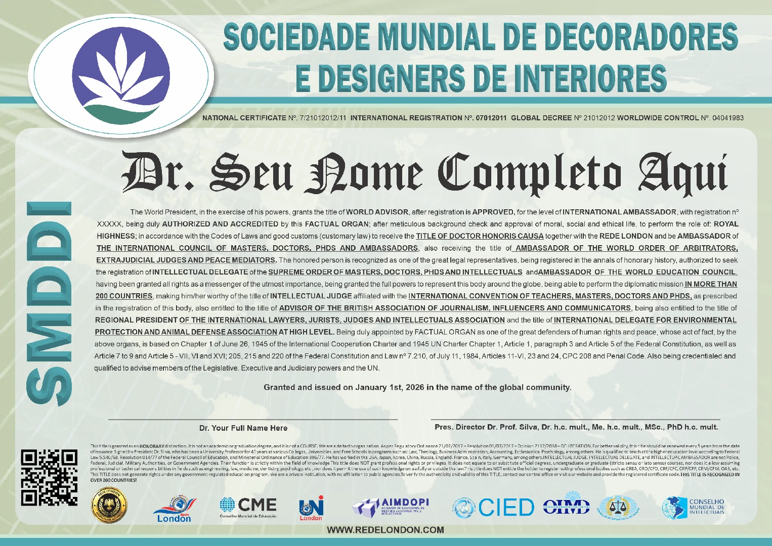 certificado internacional